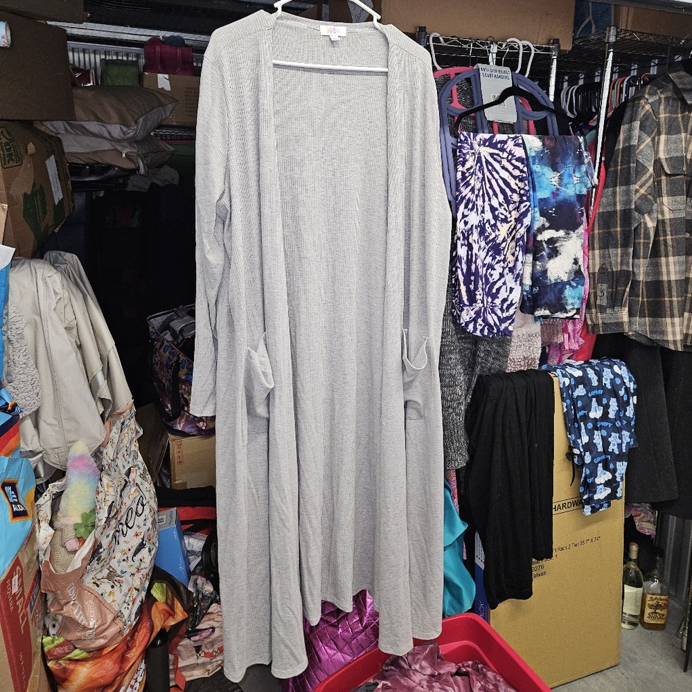 LuLaRoe Gray Open Front Cardigan - XL